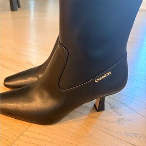 Coach Black Heeled Boots for Women